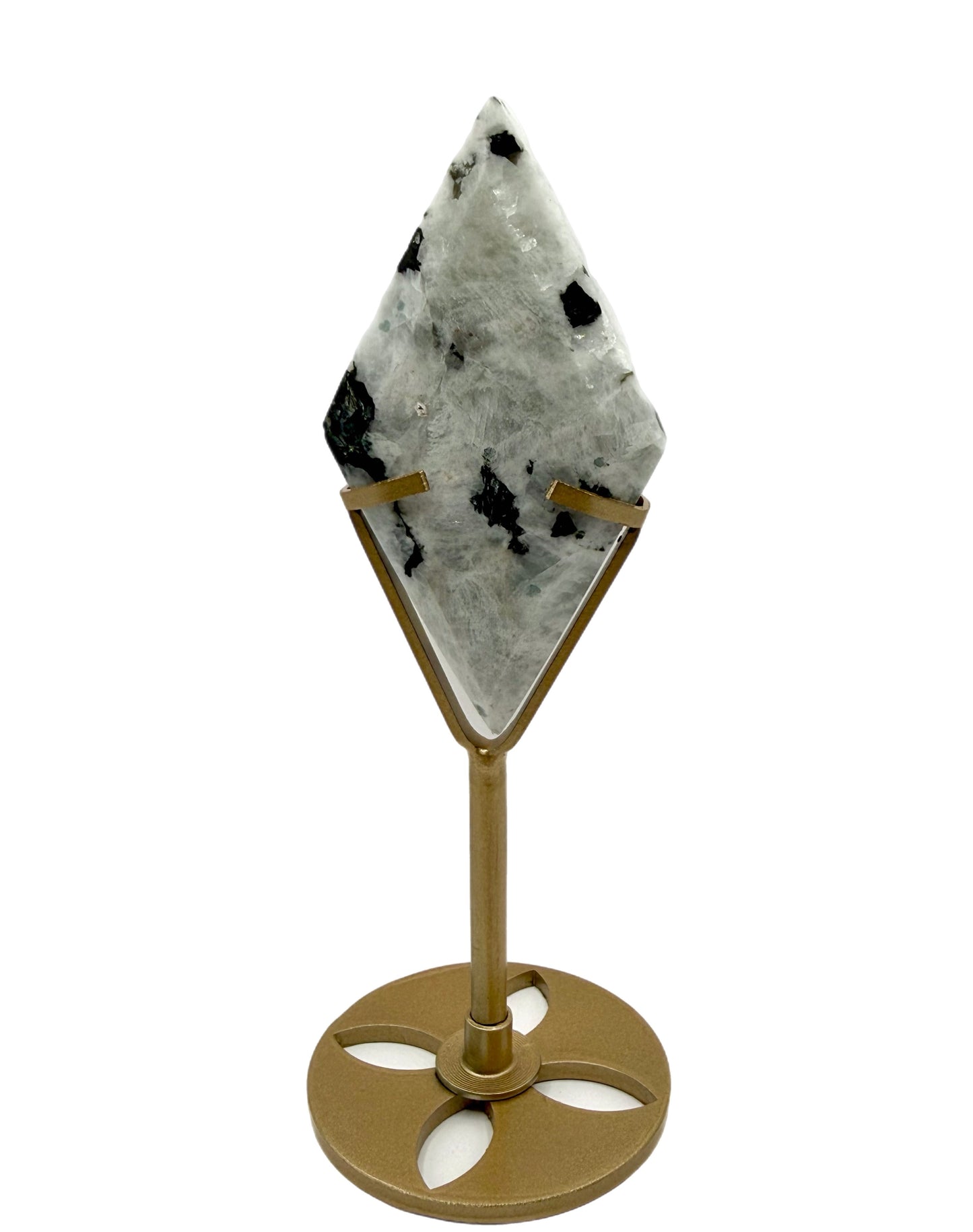 Rainbow Moonstone Diamond on Stand