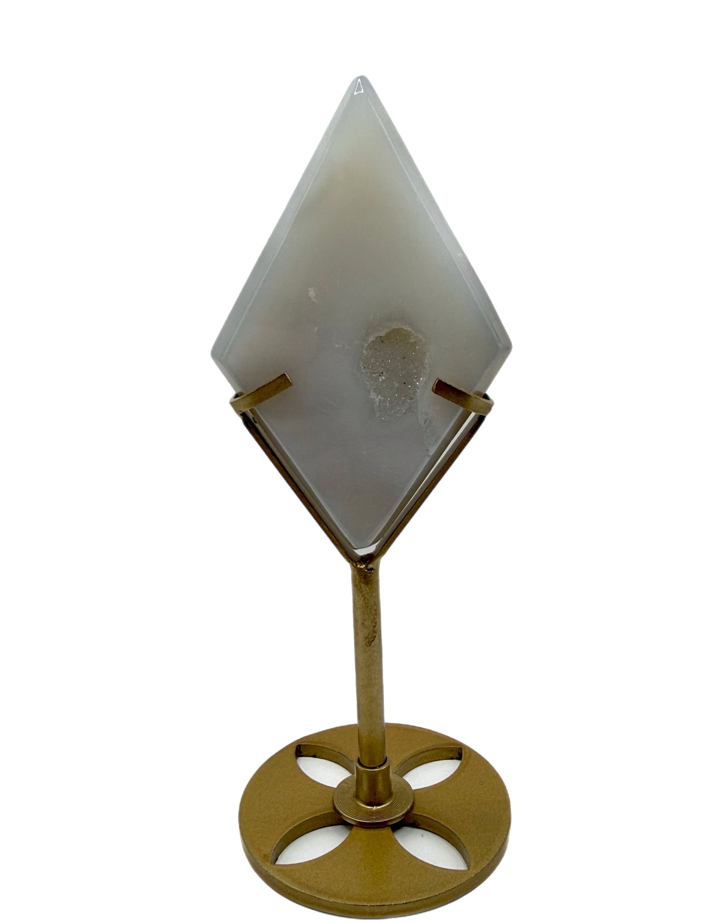 Druzy Agate Diamond on stand